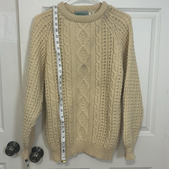 Hackett and Turpin wool cable sweater size 42 cream Mairtin Standan Spiddal - Picture 5 of 6
